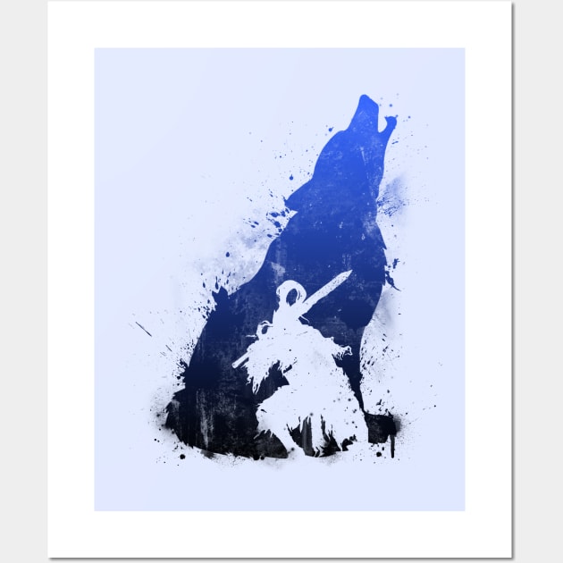 The Walker of Abyss (Version Blue/Black) Wall Art by Taki93